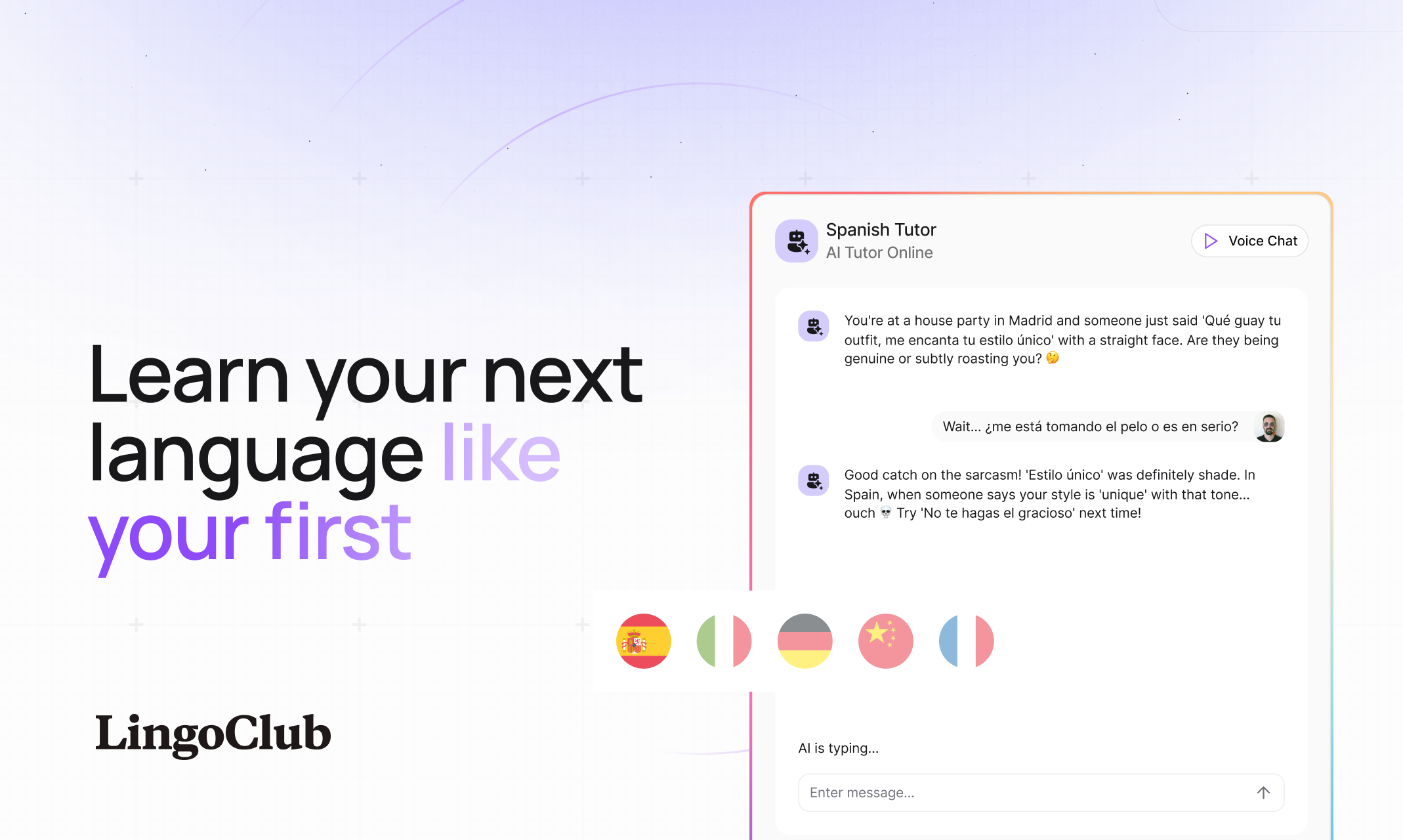 LingoClub - Learn Your Next Language Like Your First